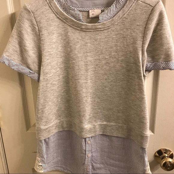 Anthropologie Layered Sweatshirt - Picture 2 of 3